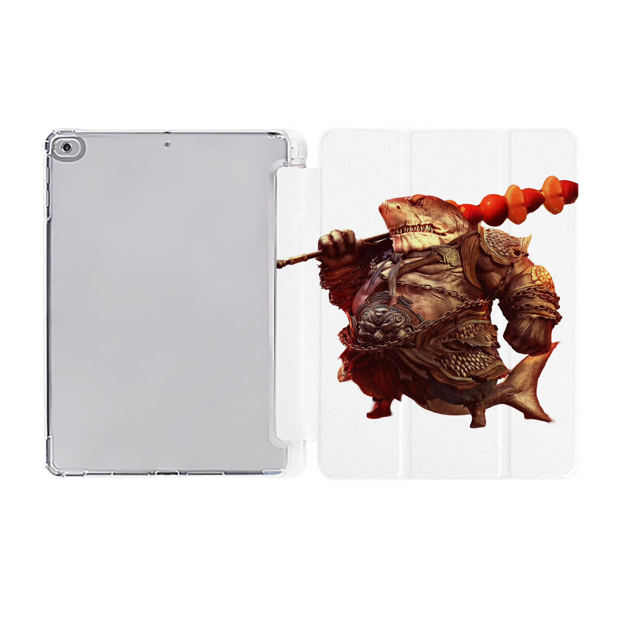 （画像用） Ne Zha 2 ナタ 魔童の大暴れ IPad ケース ペン収納付き 三つ折りスタンド PUレザー×シリコン 対応機種9.5/10.5/10.9インチ